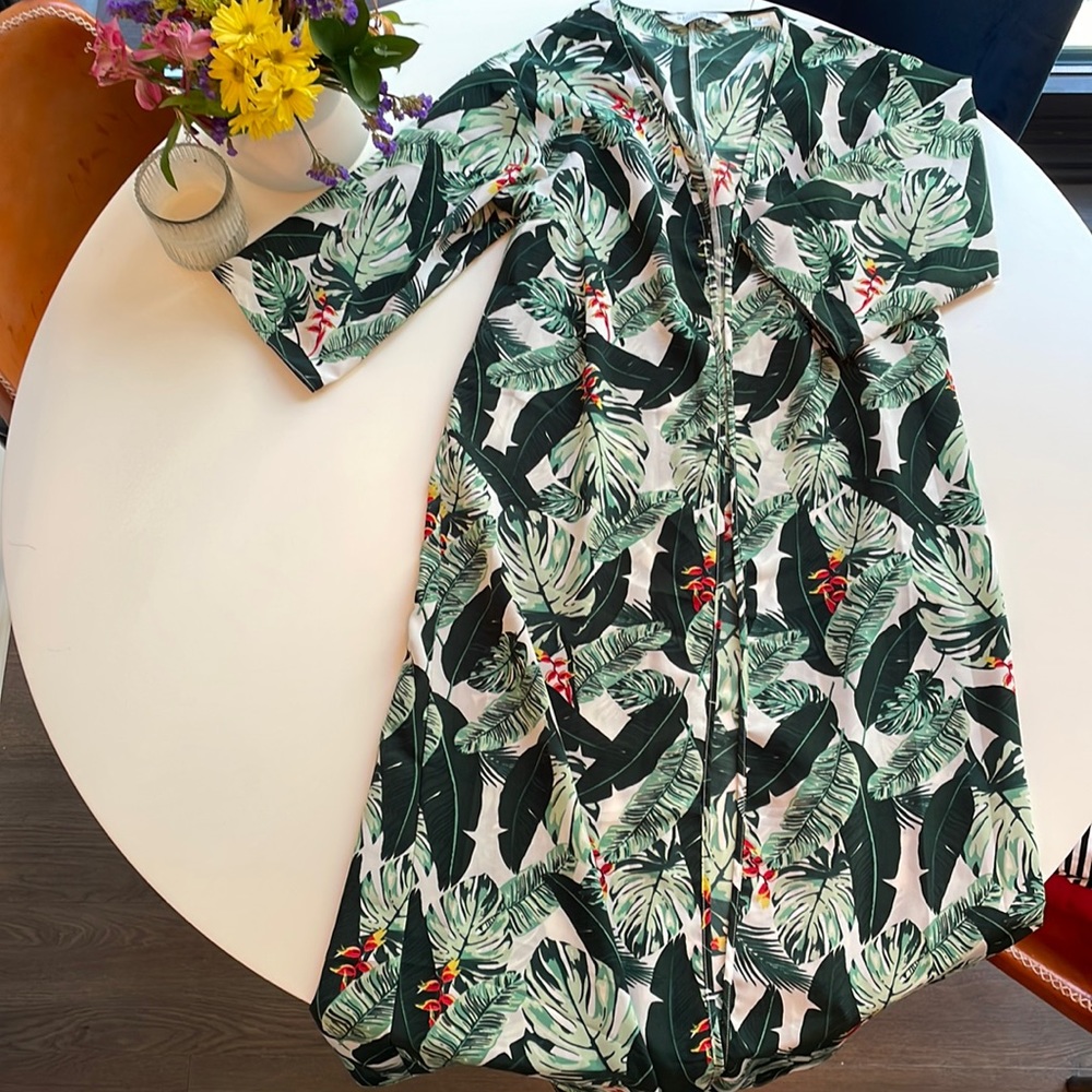 Rachel Zoe palm leaf kimono